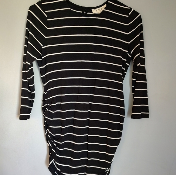 Jessica Simpson Maternity Black Striped Top - Picture 1 of 4